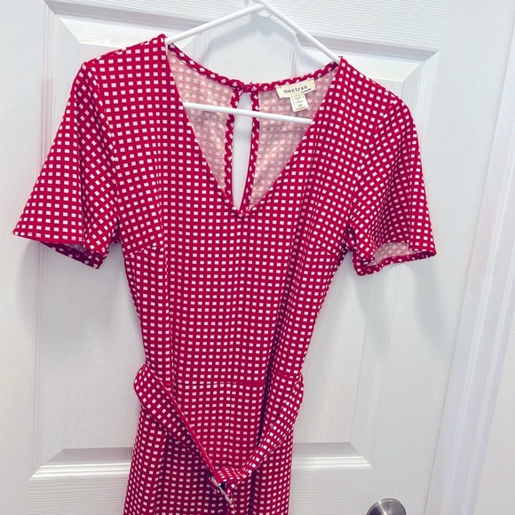 Monteau Pants - Red checkered jumpsuit